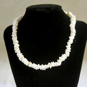 Faux Puka Shell Collar Necklace